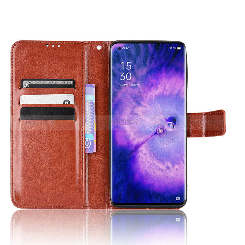 Custodia Portafoglio In Pelle Cover con Supporto BY5 per Oppo Find X5 5G