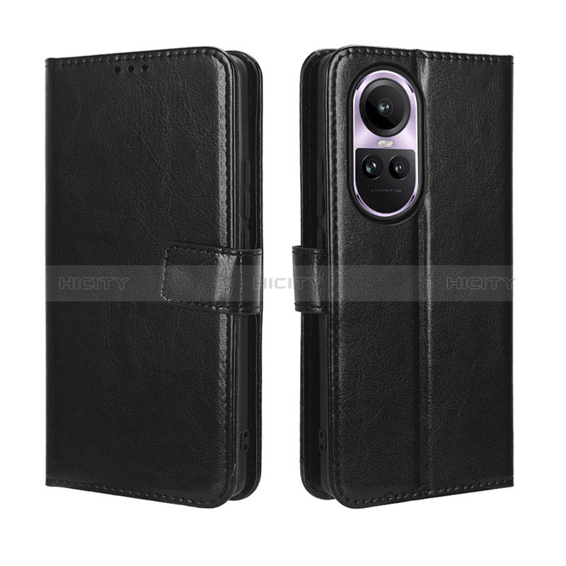 Custodia Portafoglio In Pelle Cover con Supporto BY5 per Oppo Reno10 Pro 5G Nero