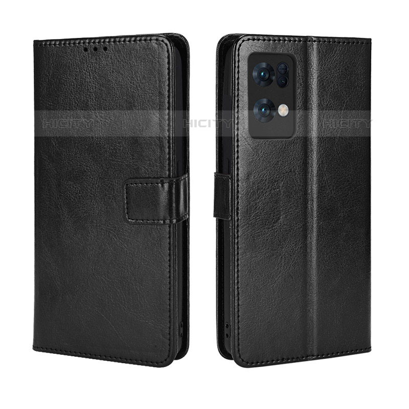 Custodia Portafoglio In Pelle Cover con Supporto BY5 per Oppo Reno7 Pro 5G Nero