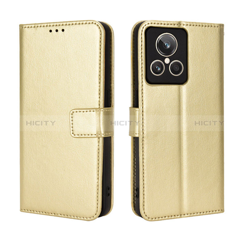 Custodia Portafoglio In Pelle Cover con Supporto BY5 per Realme GT2 Master Explorer Oro