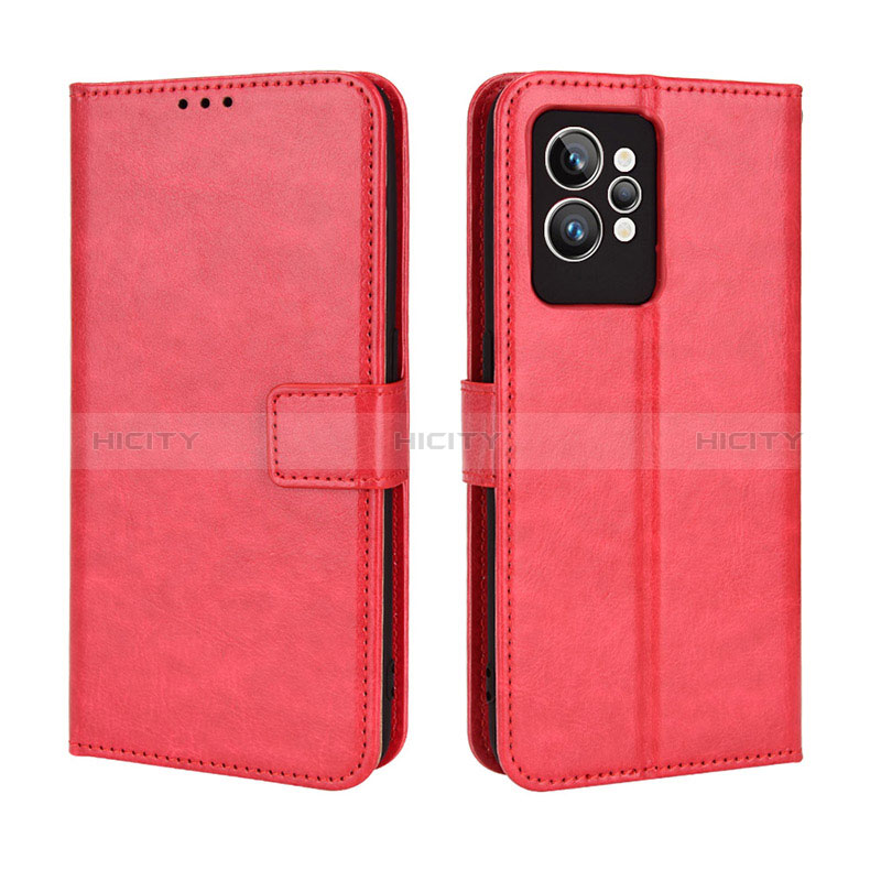 Custodia Portafoglio In Pelle Cover con Supporto BY5 per Realme GT2 Pro 5G Rosso