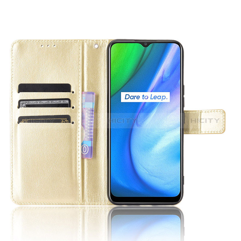 Custodia Portafoglio In Pelle Cover con Supporto BY5 per Realme Q2i 5G