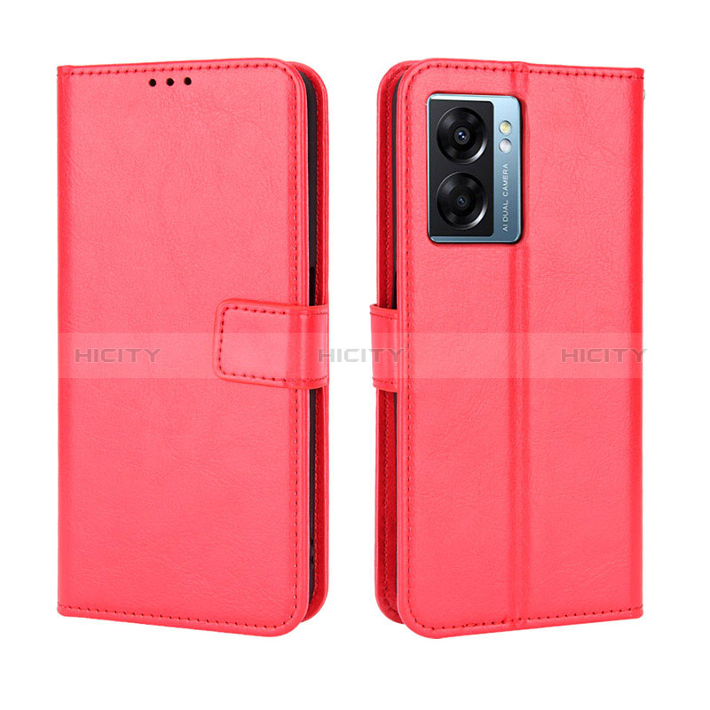 Custodia Portafoglio In Pelle Cover con Supporto BY5 per Realme Q5i 5G Rosso