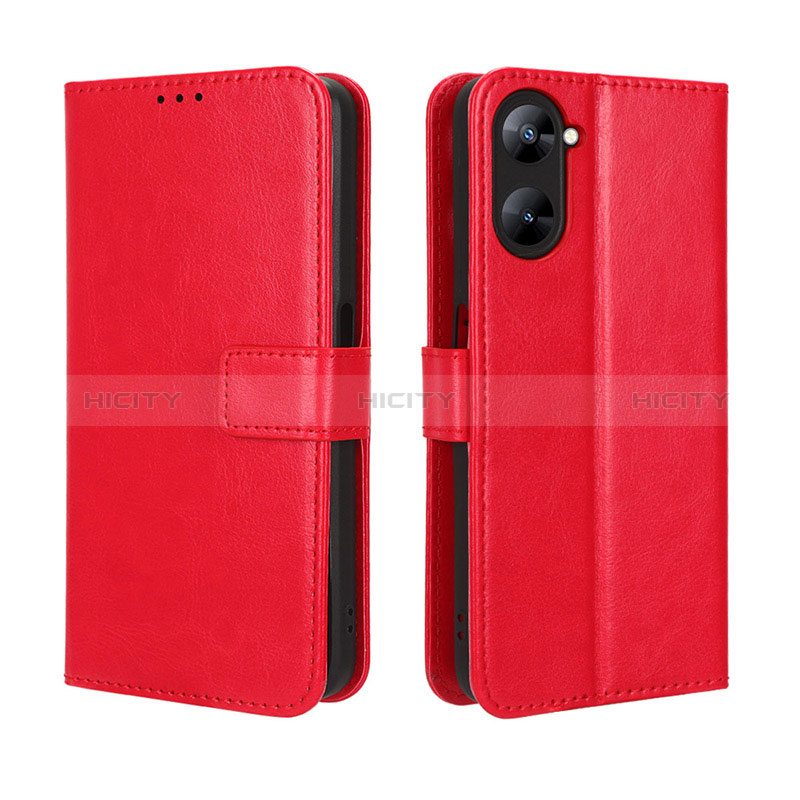 Custodia Portafoglio In Pelle Cover con Supporto BY5 per Realme V20 5G Rosso