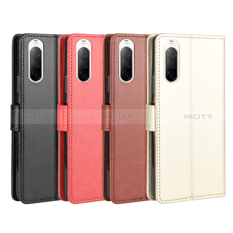 Custodia Portafoglio In Pelle Cover con Supporto BY5 per Sony Xperia 10 II