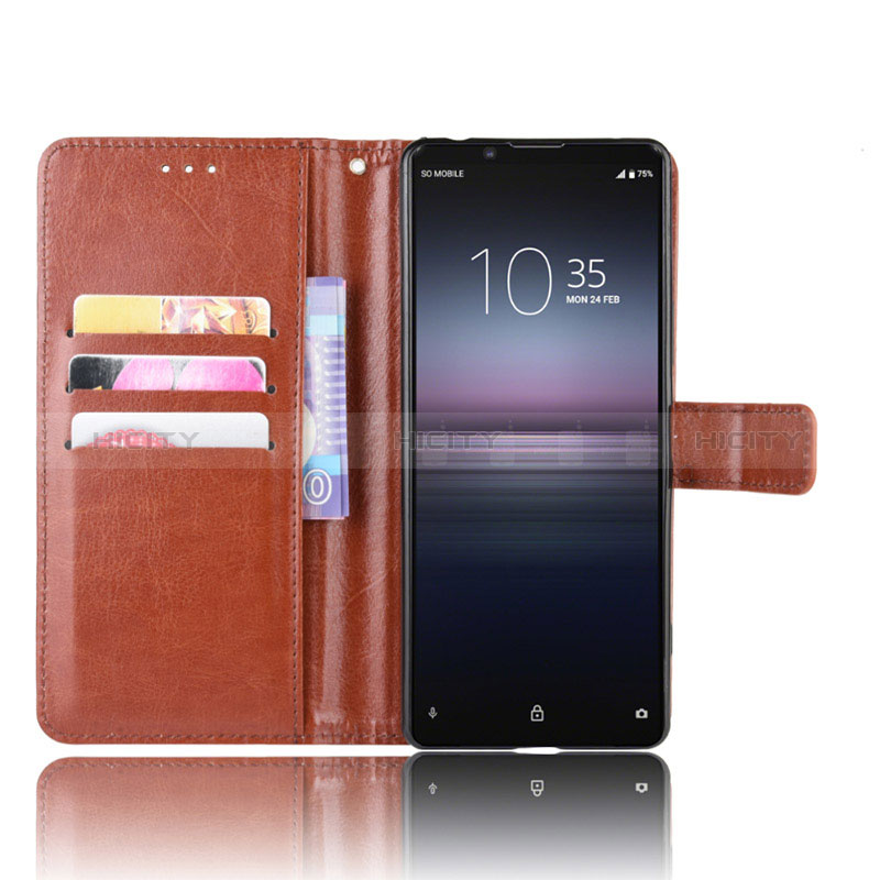 Custodia Portafoglio In Pelle Cover con Supporto BY5 per Sony Xperia 5 II