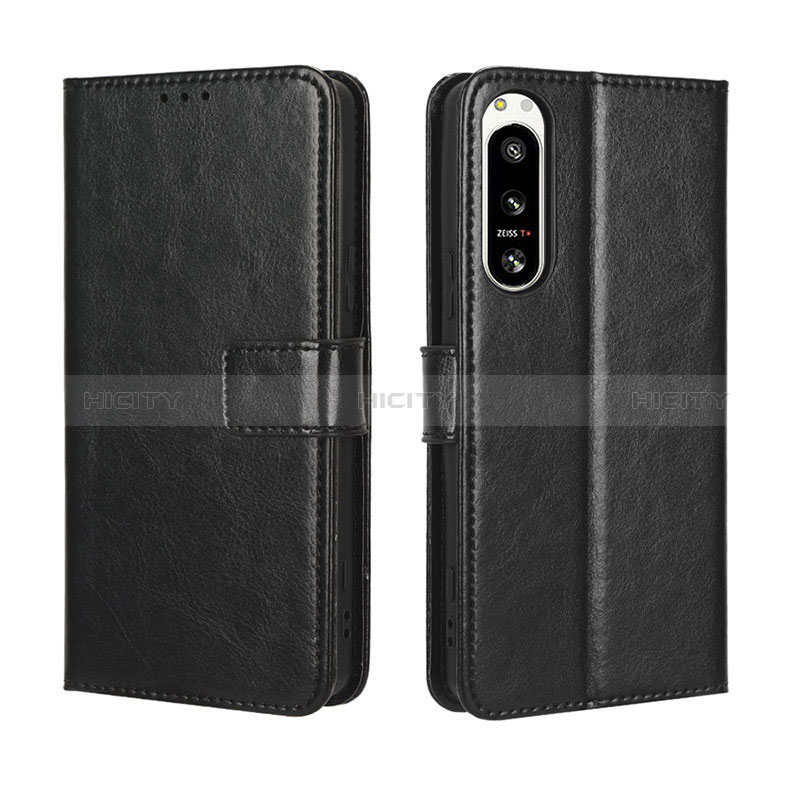 Custodia Portafoglio In Pelle Cover con Supporto BY5 per Sony Xperia 5 IV