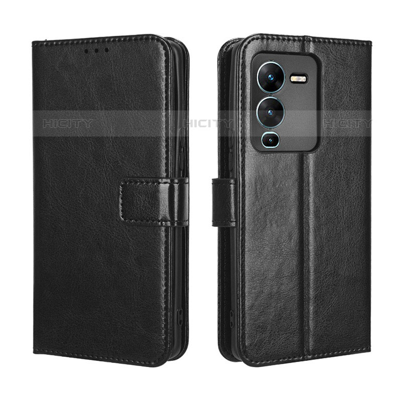 Custodia Portafoglio In Pelle Cover con Supporto BY5 per Vivo V25 Pro 5G Nero