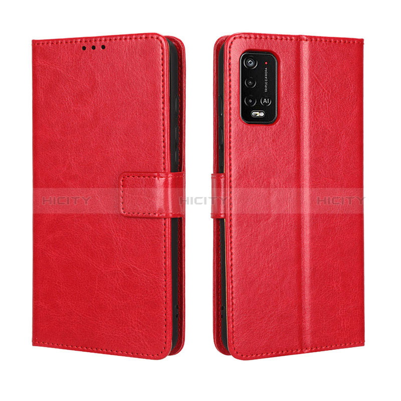 Custodia Portafoglio In Pelle Cover con Supporto BY5 per Wiko Power U20 Rosso