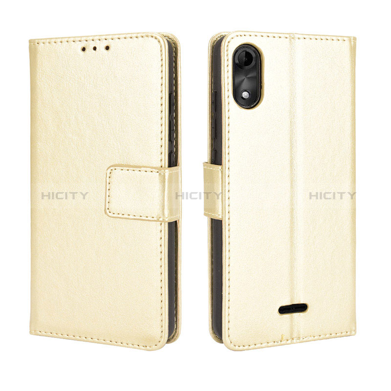 Custodia Portafoglio In Pelle Cover con Supporto BY5 per Wiko Y51 Oro