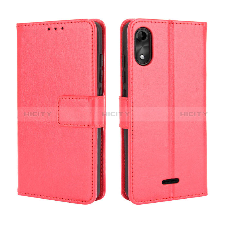 Custodia Portafoglio In Pelle Cover con Supporto BY5 per Wiko Y51 Rosso