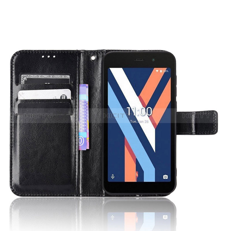 Custodia Portafoglio In Pelle Cover con Supporto BY5 per Wiko Y52