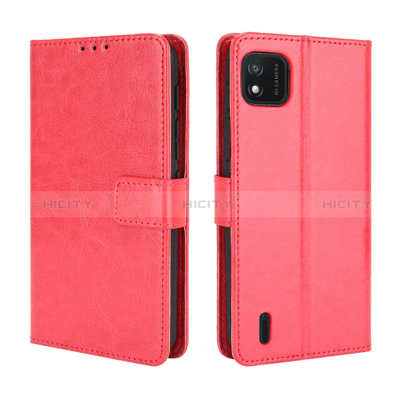 Custodia Portafoglio In Pelle Cover con Supporto BY5 per Wiko Y62 Rosso