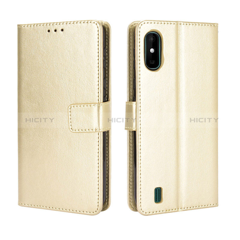 Custodia Portafoglio In Pelle Cover con Supporto BY5 per Wiko Y81 Oro