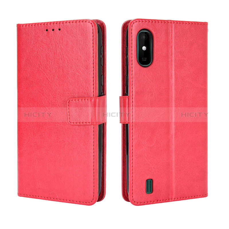 Custodia Portafoglio In Pelle Cover con Supporto BY5 per Wiko Y81 Rosso