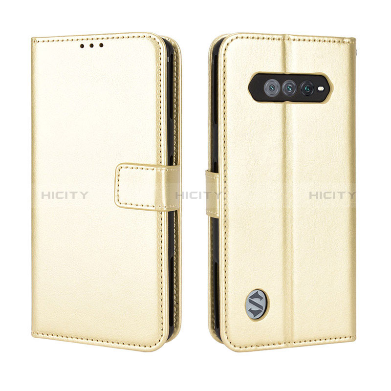 Custodia Portafoglio In Pelle Cover con Supporto BY5 per Xiaomi Black Shark 4S 5G Oro