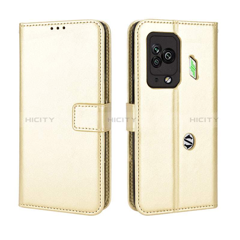 Custodia Portafoglio In Pelle Cover con Supporto BY5 per Xiaomi Black Shark 5 Pro 5G Oro