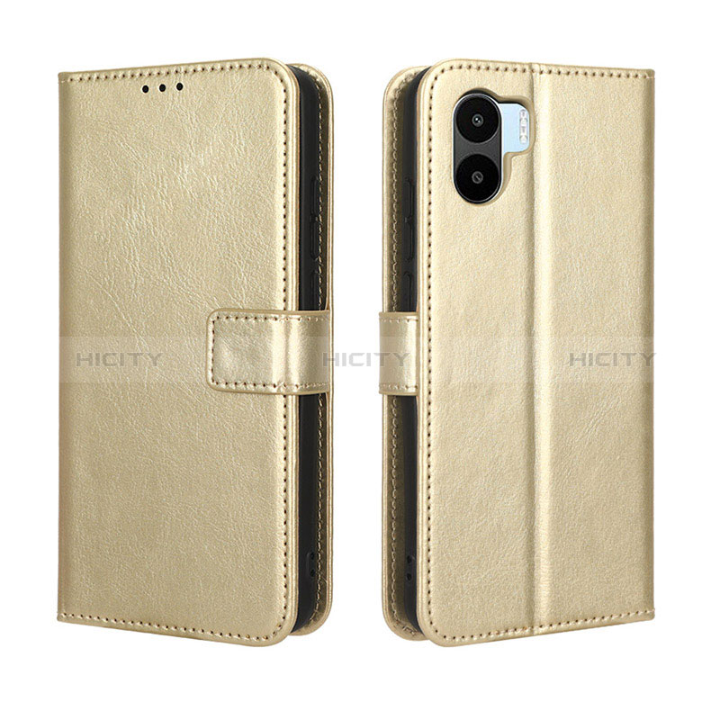 Custodia Portafoglio In Pelle Cover con Supporto BY5 per Xiaomi Poco C51 Oro