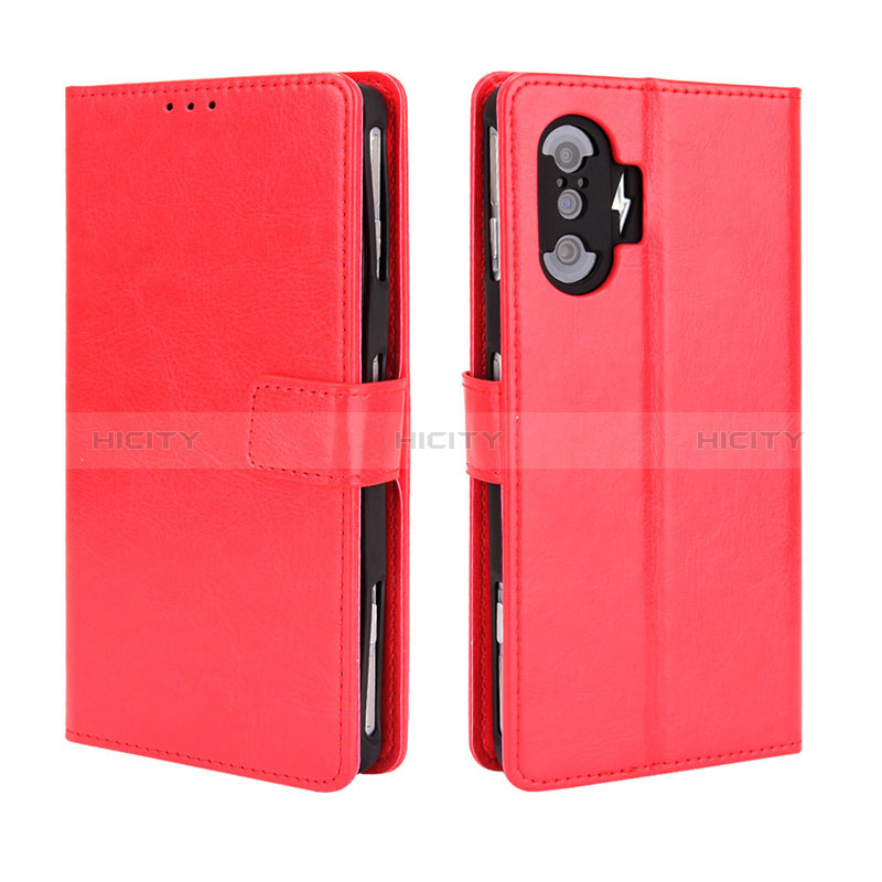 Custodia Portafoglio In Pelle Cover con Supporto BY5 per Xiaomi Poco F3 GT 5G Rosso
