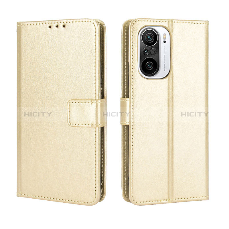 Custodia Portafoglio In Pelle Cover con Supporto BY5 per Xiaomi Redmi K40 Pro 5G Oro