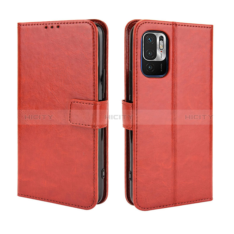 Custodia Portafoglio In Pelle Cover con Supporto BY5 per Xiaomi Redmi Note 10 JE 5G Marrone