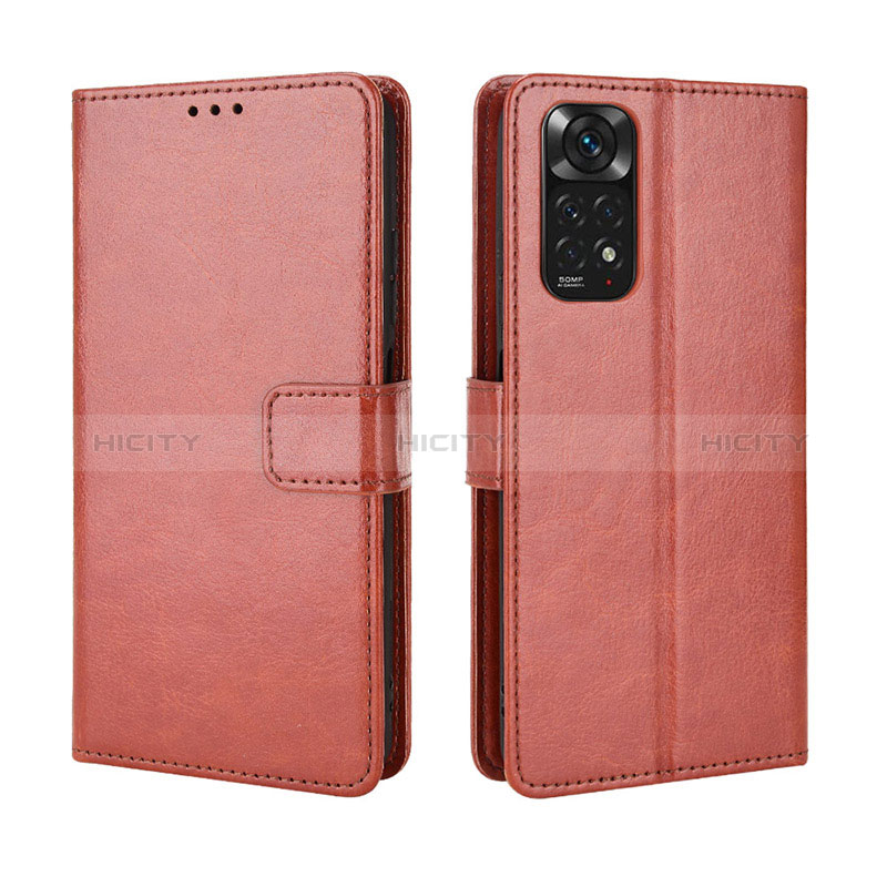 Custodia Portafoglio In Pelle Cover con Supporto BY5 per Xiaomi Redmi Note 11 4G (2022) Marrone