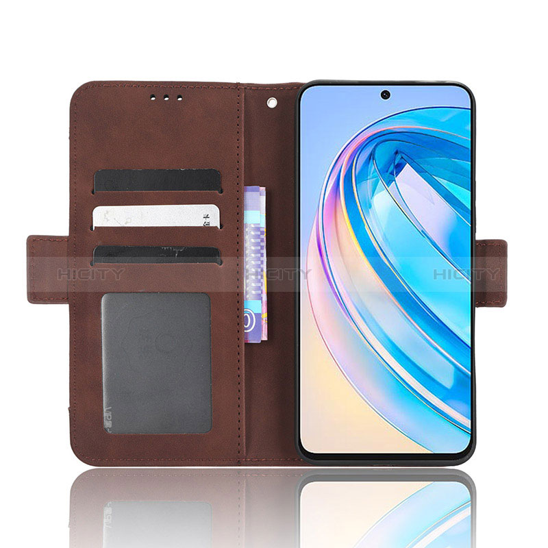 Custodia Portafoglio In Pelle Cover con Supporto BY6 per Huawei Honor X8a 4G