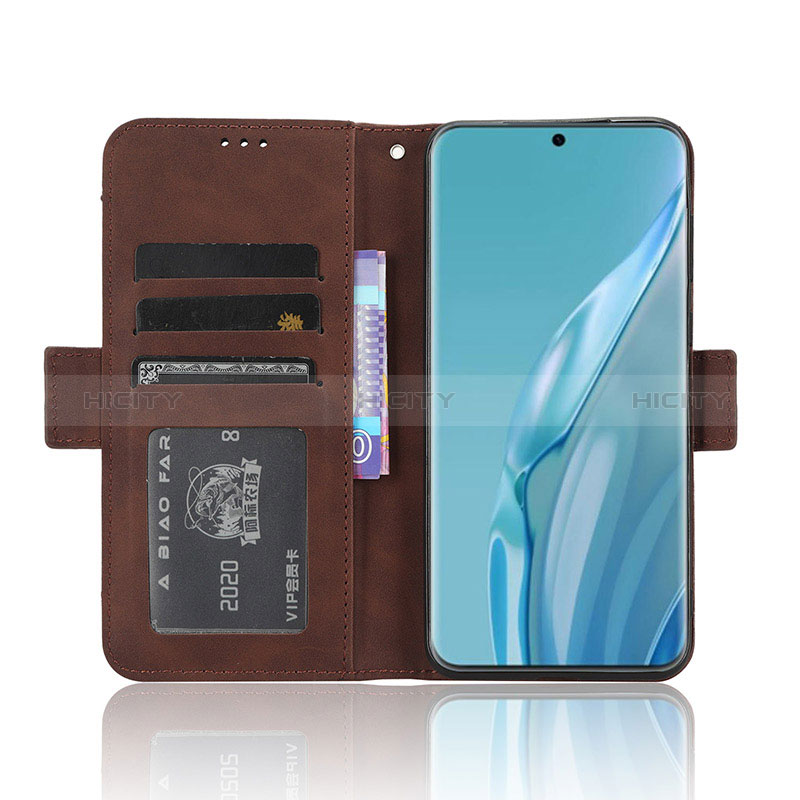 Custodia Portafoglio In Pelle Cover con Supporto BY6 per Huawei P60 Art