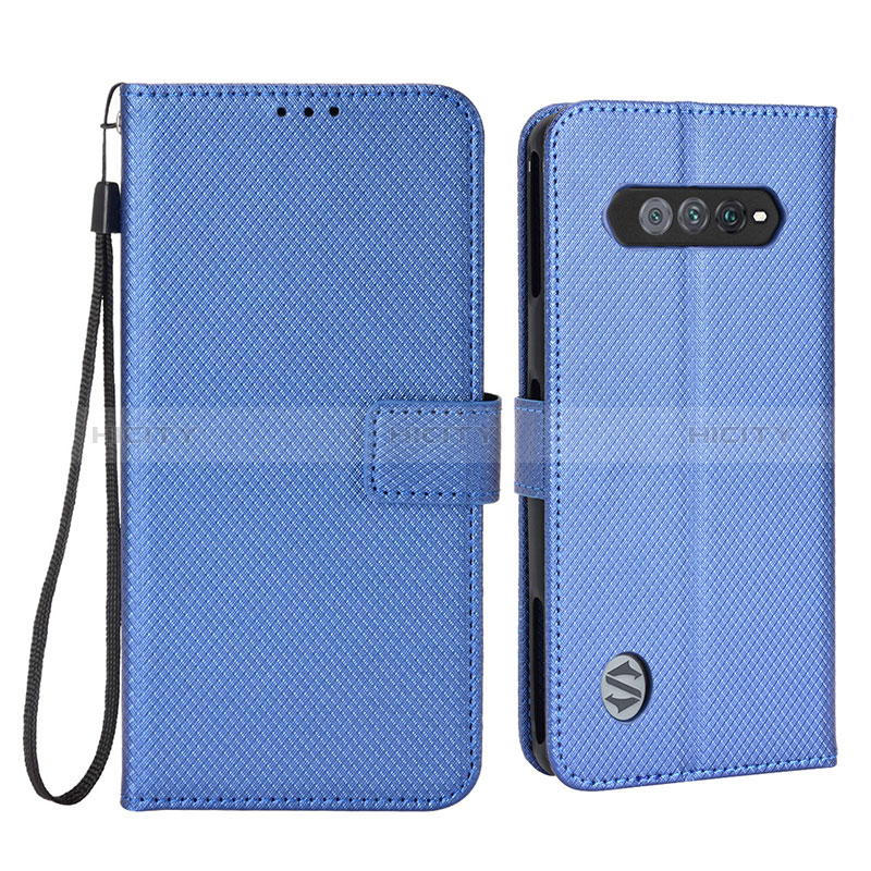 Custodia Portafoglio In Pelle Cover con Supporto BY6 per Xiaomi Black Shark 5 RS 5G Blu