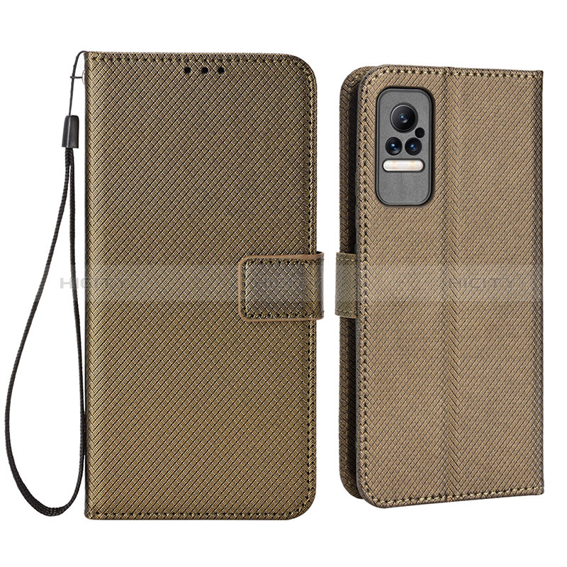 Custodia Portafoglio In Pelle Cover con Supporto BY6 per Xiaomi Civi 1S 5G Marrone