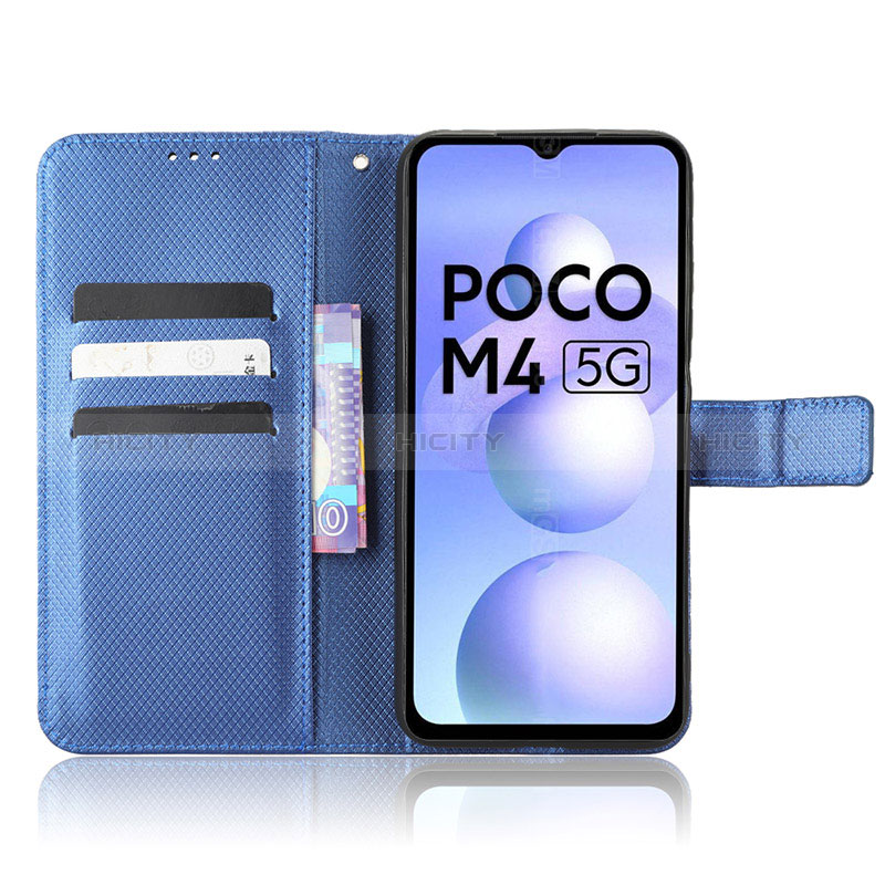 Custodia Portafoglio In Pelle Cover con Supporto BY6 per Xiaomi Poco M4 5G