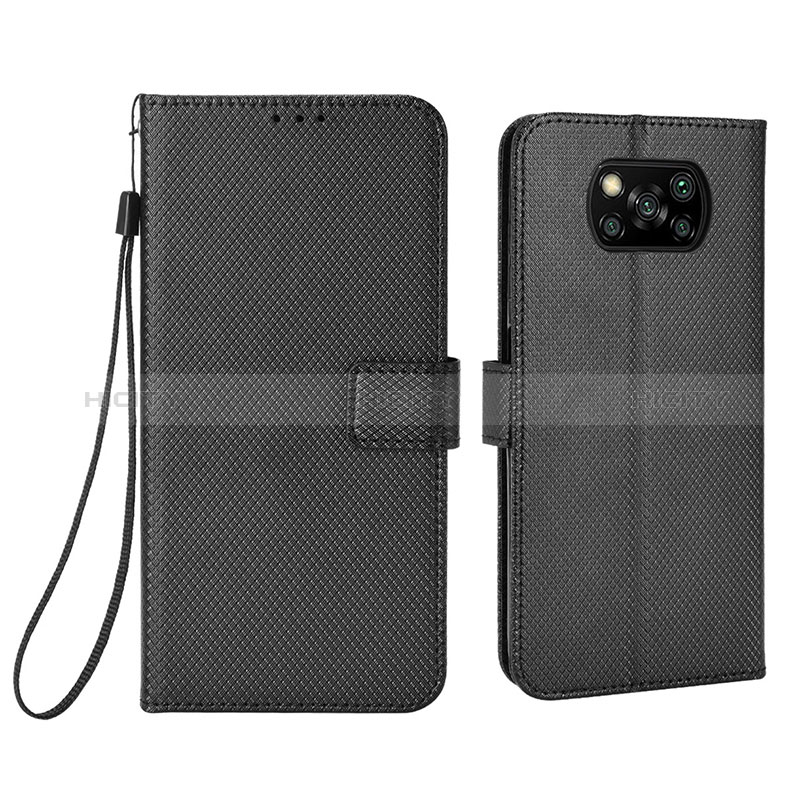 Custodia Portafoglio In Pelle Cover con Supporto BY6 per Xiaomi Poco X3 Pro Nero