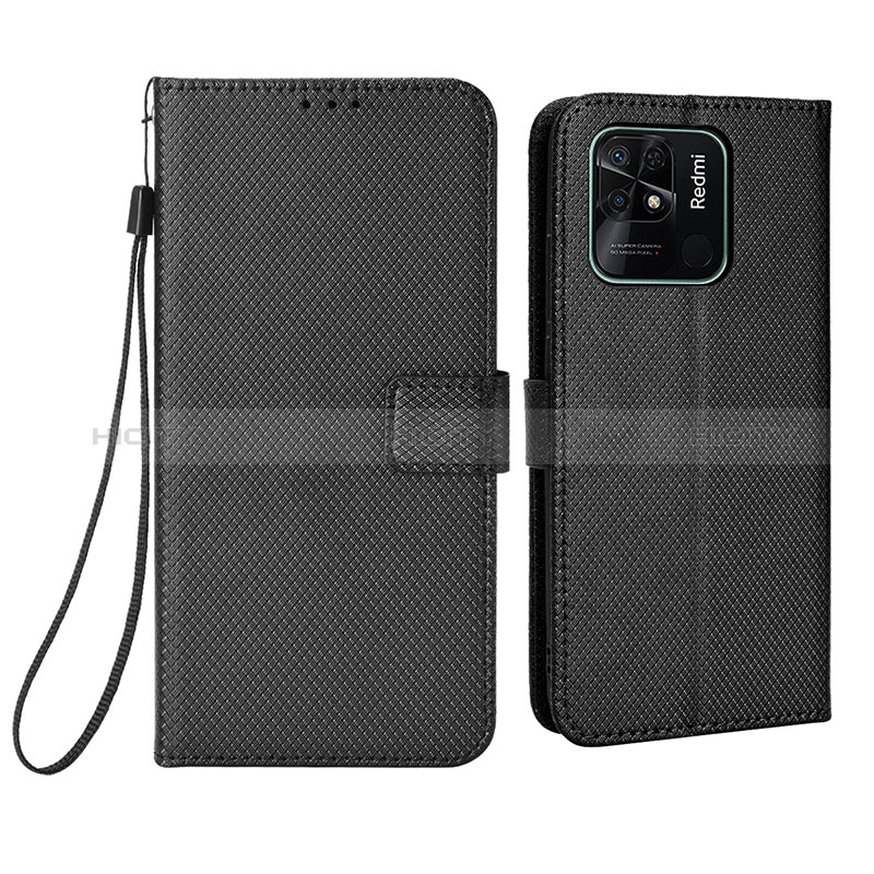 Custodia Portafoglio In Pelle Cover con Supporto BY6 per Xiaomi Redmi 10 India Nero