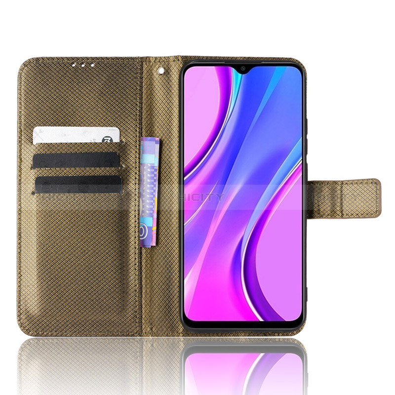 Custodia Portafoglio In Pelle Cover con Supporto BY6 per Xiaomi Redmi 9 India