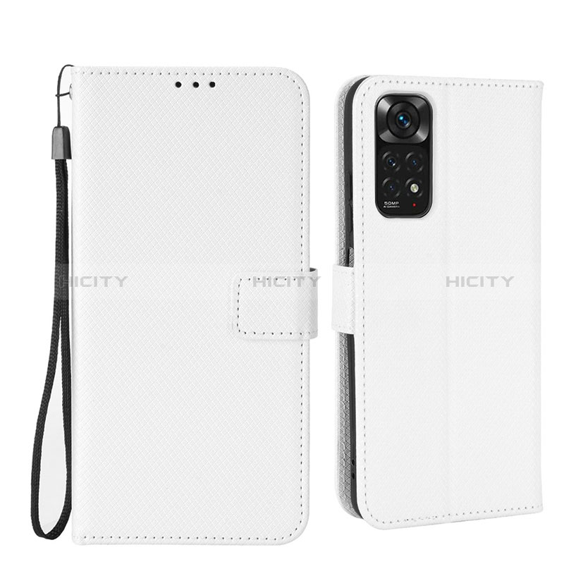 Custodia Portafoglio In Pelle Cover con Supporto BY6 per Xiaomi Redmi Note 11 4G (2022) Bianco