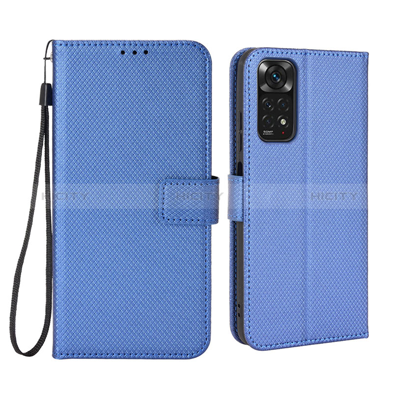 Custodia Portafoglio In Pelle Cover con Supporto BY6 per Xiaomi Redmi Note 11 4G (2022) Blu