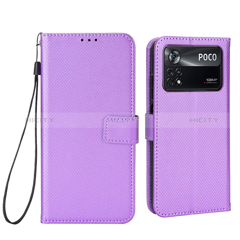 Custodia Portafoglio In Pelle Cover con Supporto BY6 per Xiaomi Redmi Note 11E Pro 5G Viola