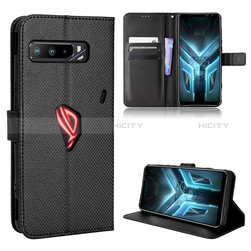 Custodia Portafoglio In Pelle Cover con Supporto BY7 per Asus ROG Phone 3 Strix ZS661KS Nero