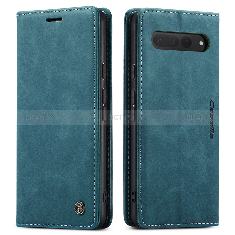 Custodia Portafoglio In Pelle Cover con Supporto C01S per Google Pixel 7 Pro 5G Blu