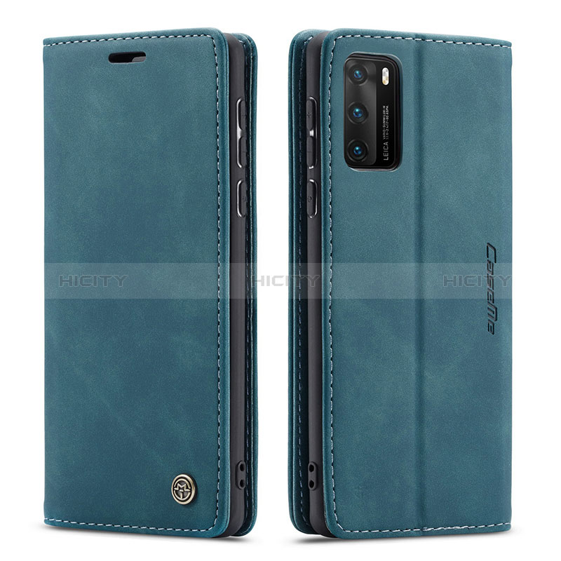 Custodia Portafoglio In Pelle Cover con Supporto C01S per Huawei P40 Blu