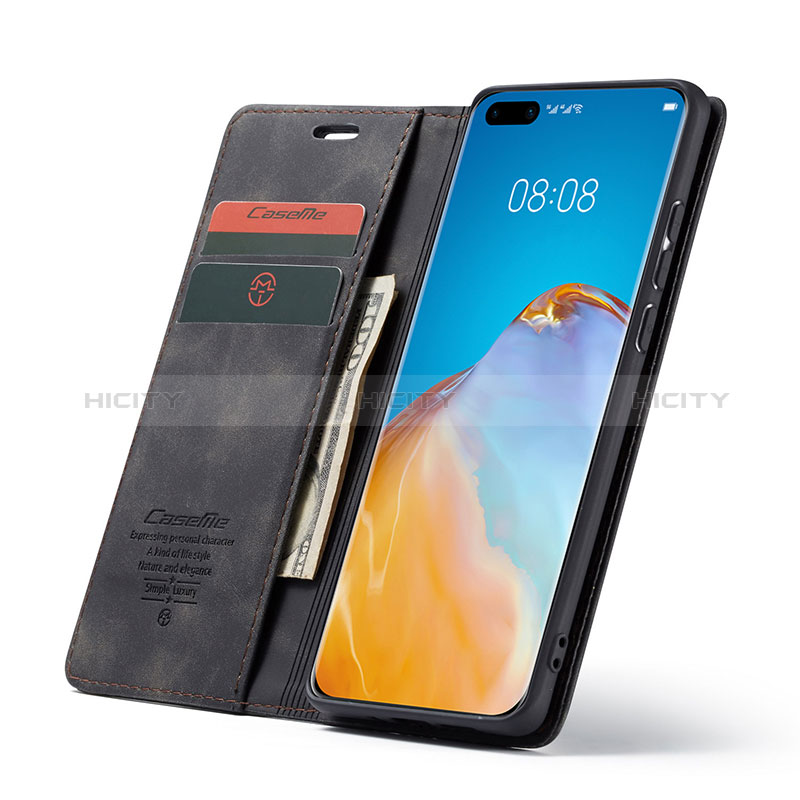 Custodia Portafoglio In Pelle Cover con Supporto C01S per Huawei P40 Pro