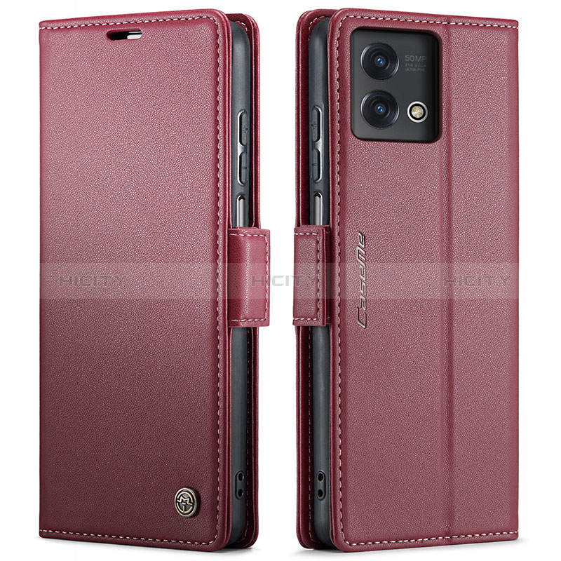 Custodia Portafoglio In Pelle Cover con Supporto C01S per Motorola Moto G Stylus (2023) 4G Rosso