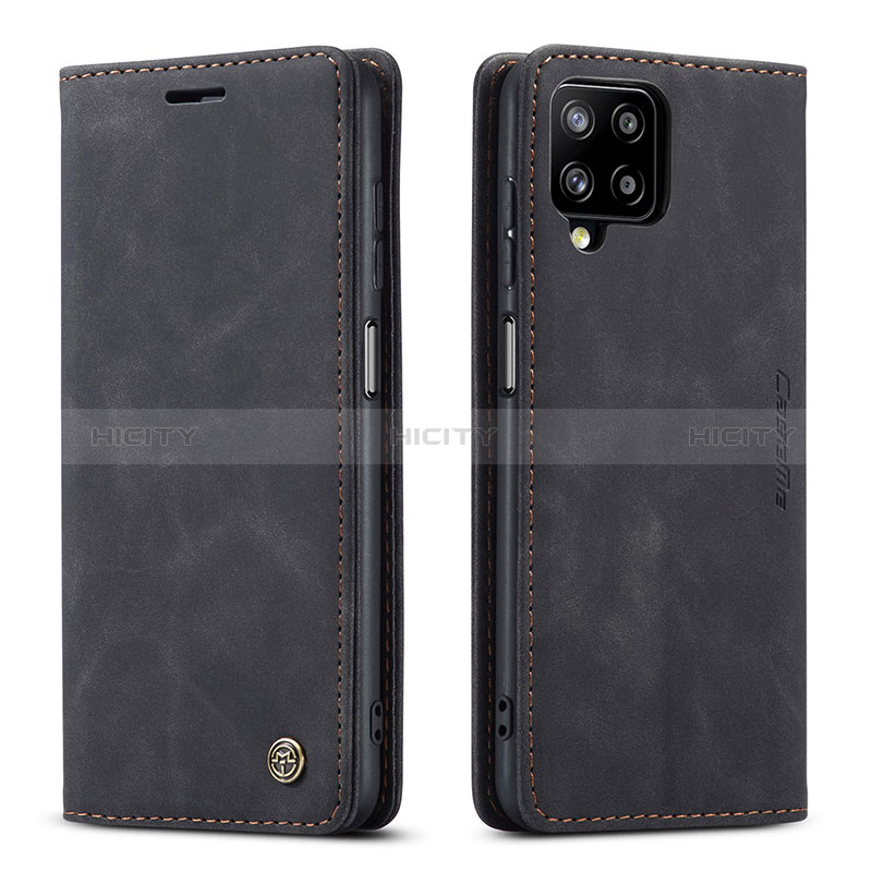 Custodia Portafoglio In Pelle Cover con Supporto C01S per Samsung Galaxy A12 5G Nero