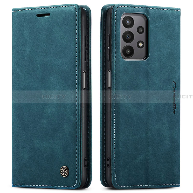 Custodia Portafoglio In Pelle Cover con Supporto C01S per Samsung Galaxy A23 4G Blu