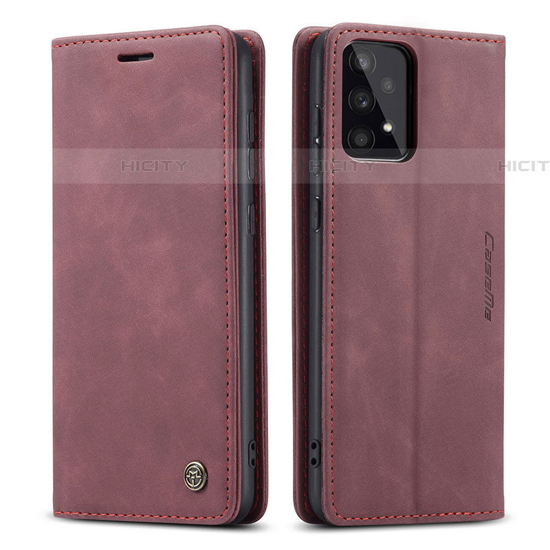 Custodia Portafoglio In Pelle Cover con Supporto C01S per Samsung Galaxy A33 5G Rosso Rosa