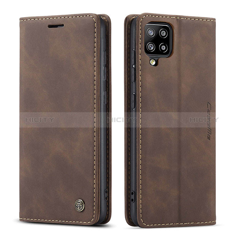 Custodia Portafoglio In Pelle Cover con Supporto C01S per Samsung Galaxy A42 5G Marrone