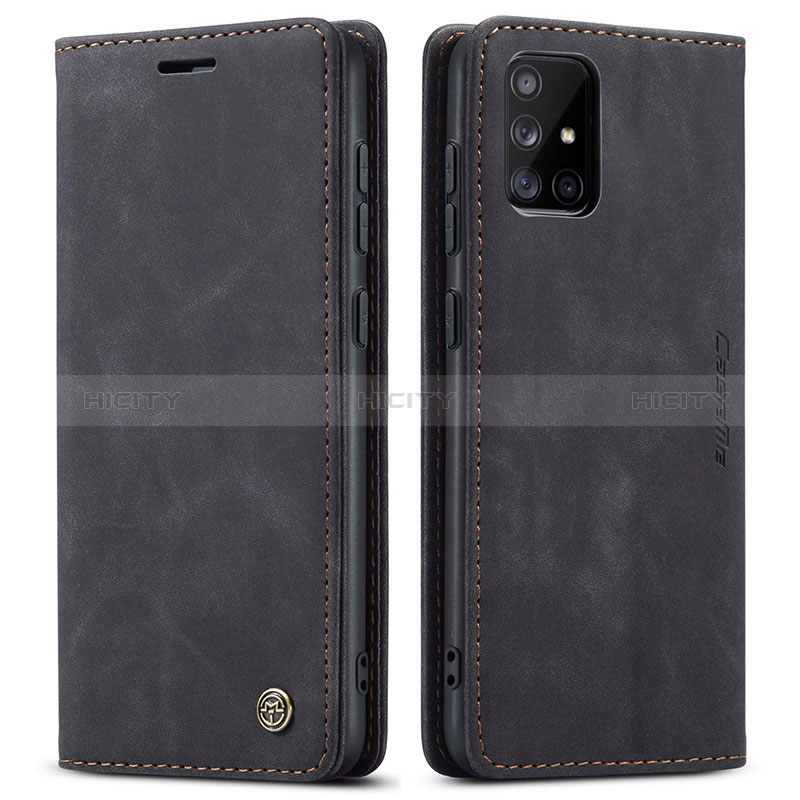 Custodia Portafoglio In Pelle Cover con Supporto C01S per Samsung Galaxy A71 5G Nero