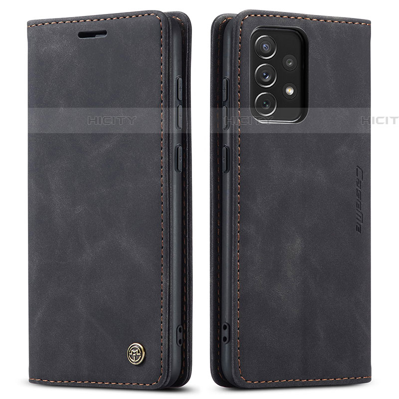 Custodia Portafoglio In Pelle Cover con Supporto C01S per Samsung Galaxy A72 4G Nero