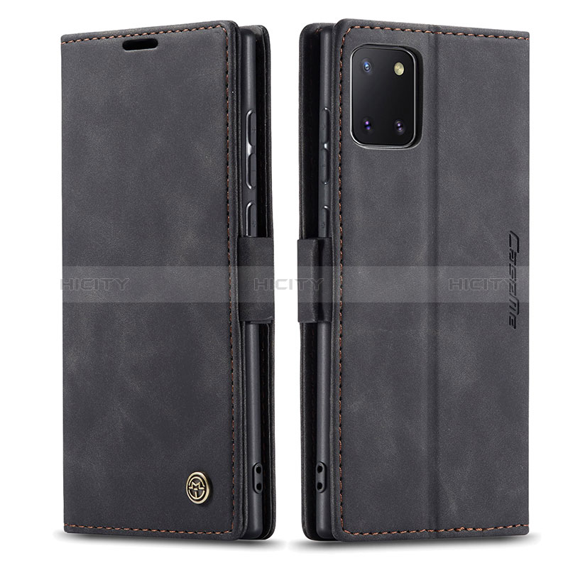 Custodia Portafoglio In Pelle Cover con Supporto C01S per Samsung Galaxy A81 Nero