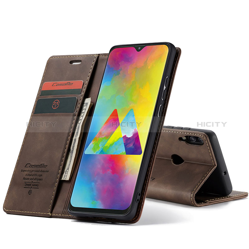 Custodia Portafoglio In Pelle Cover con Supporto C01S per Samsung Galaxy M20